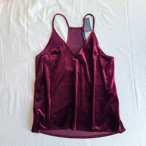 NWT A&F Velvet Racerback Tank - Small - Burgundy